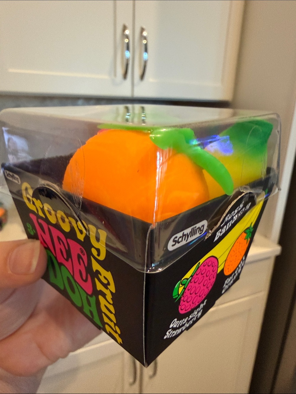 Groovy fruit Toy. Banana strawberry orange
